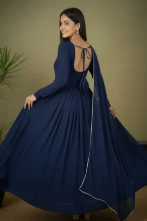 Georgette Anarkali Dress, Palazzo & Lightweight Dupatta