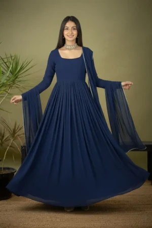 Georgette Anarkali Dress, Palazzo & Lightweight Dupatta